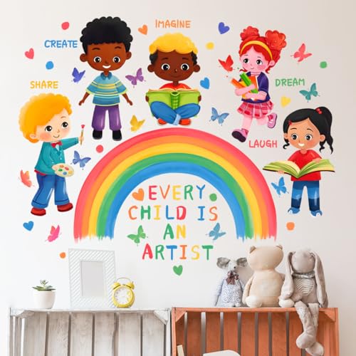 Vinilos Decorativos Arcoíris y Frases Inspiradoras para Niños miniatura 3
