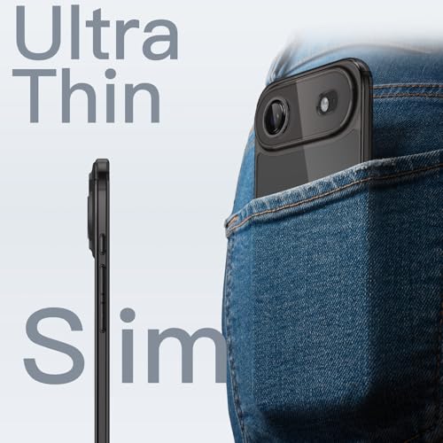 Image of JETech Slim Case for iPhone Air with Camera Lens Full Protection, Ultra-Thin Lightweight Clear Minimalist Protective Phone Cover, 6.5-Inch Display (Black)