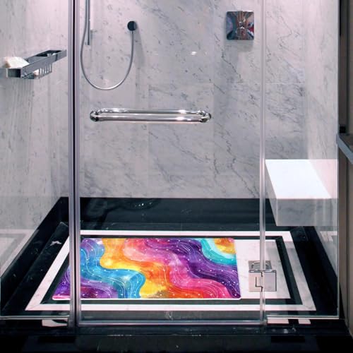 Tapis de bain antidérapant à séchage rapide et évacuation d'eau optimale - 7