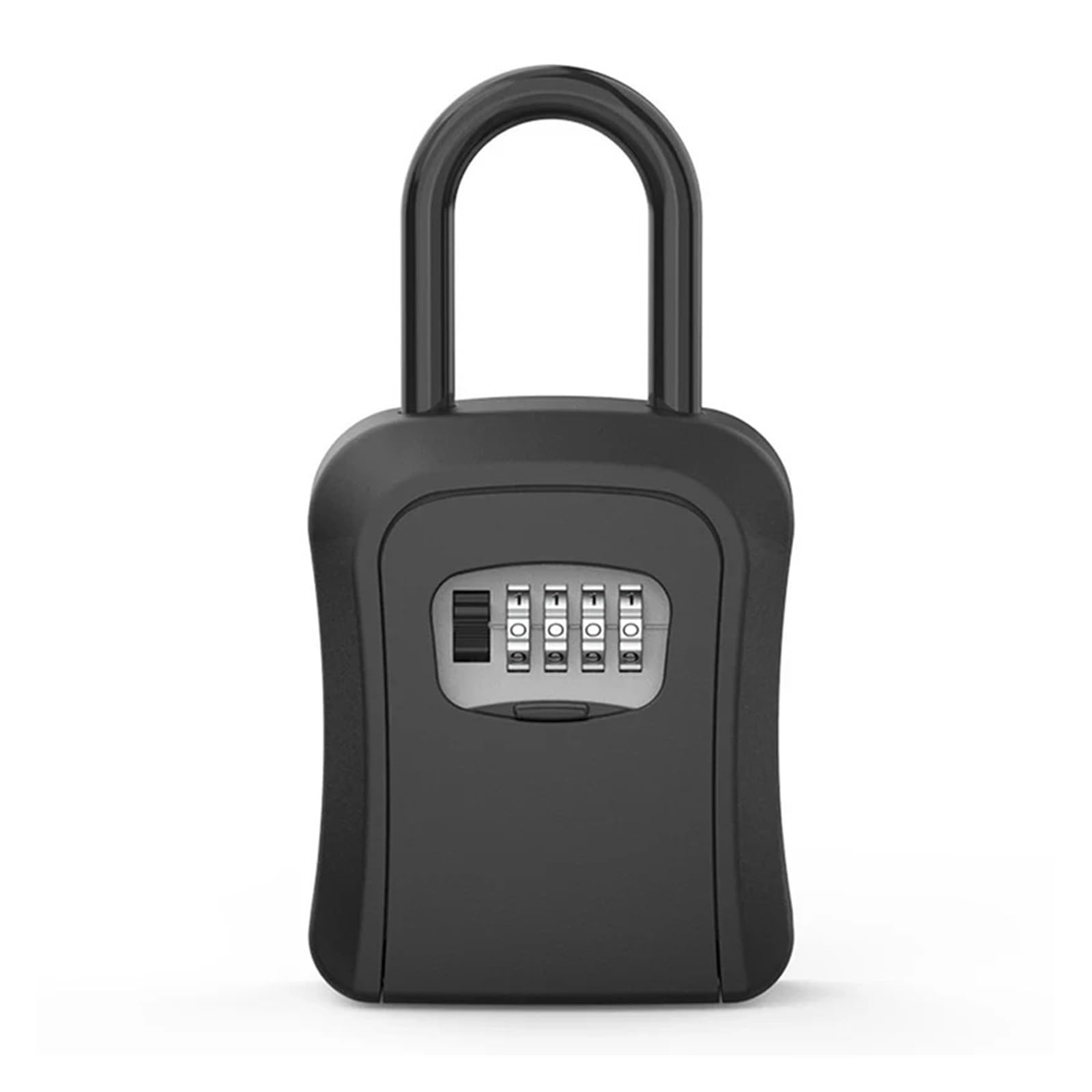 Mini Safe, Plastic Key Lock Box Portable Combination Lockbox Wall-Mounted Storage Resettable Code Safe Security for Home(Nero)