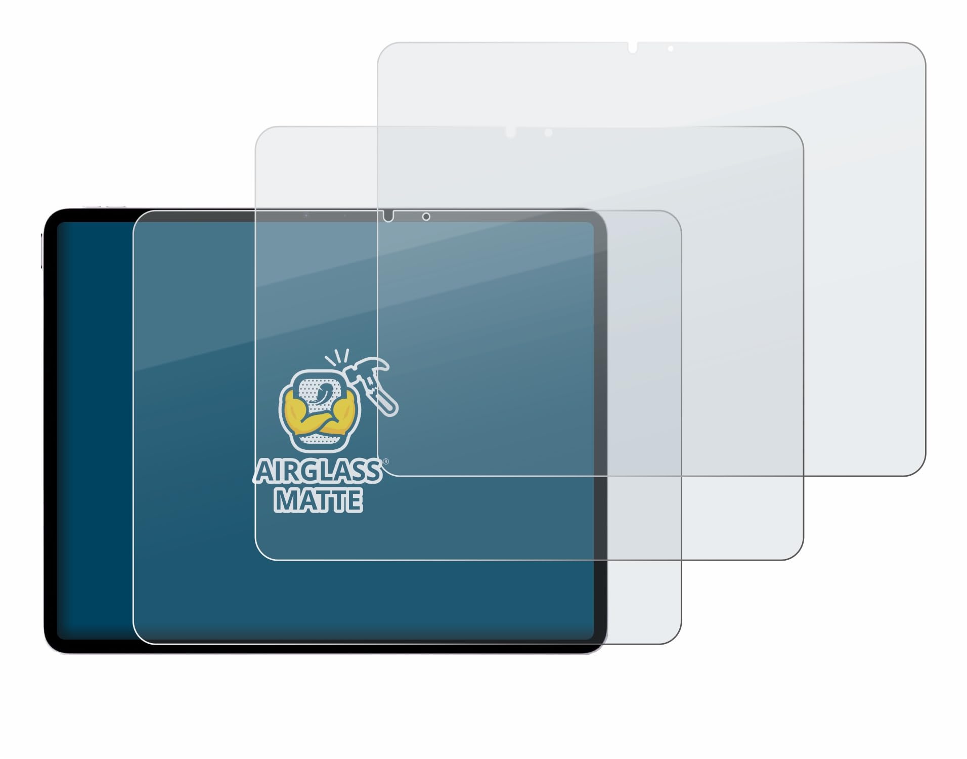 brotect 3 Pezzi Pellicola Vetro per Apple iPad Air 13" M4 2026 | Opaca Protezione Schermo Made in Germany, Anti-Riflesso Durezza 9H Anti-Graffio