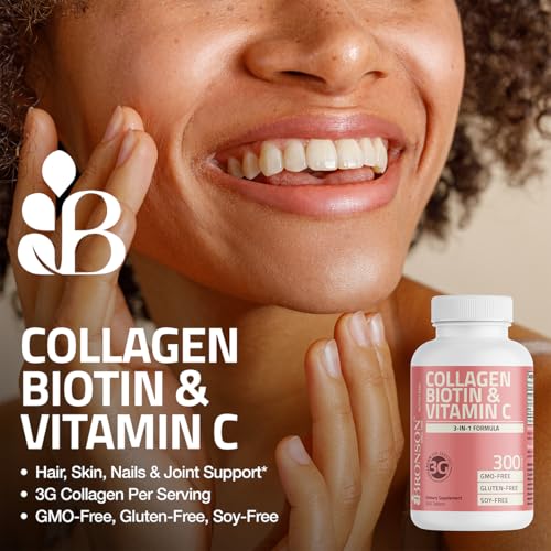 Bronson Collagen Peptides with Biotin Tablets