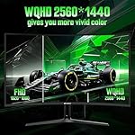 SANSUI 27 Inch Curved Gaming Monitor 240Hz, 2K WQHD 1500R Curved Computer Monitor, 120% sRGB, MPRT 1ms, Freesync, HDR, HDMI*2, DP1.4 * 2,VESA(100 * 100mm) - Image 3
