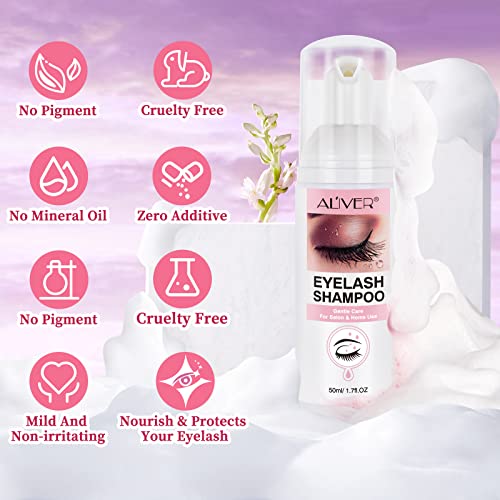 Shampoo per extension ciglia 50 ml + flacone di