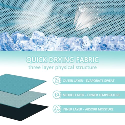 Chumix Hunde Halstücher Kühlend, Kühlhalsband für Hunde, Halstuch Hund, Sommer Kühlung Hundehalstuch, Hundehalsband Kühlend, Kühlende Bandana Hund, für Kühlhunde im Sommer, Größe M(45x13cm)