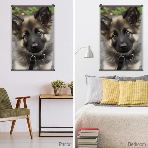 Poster chiot berger allemand en toile durable décoration murale luxe