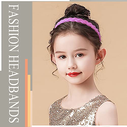 Springtime 12pcs Colorful Headbands for Girls Women Pigtail Hairbands With Teech Plastic Hard Hair Hoops4