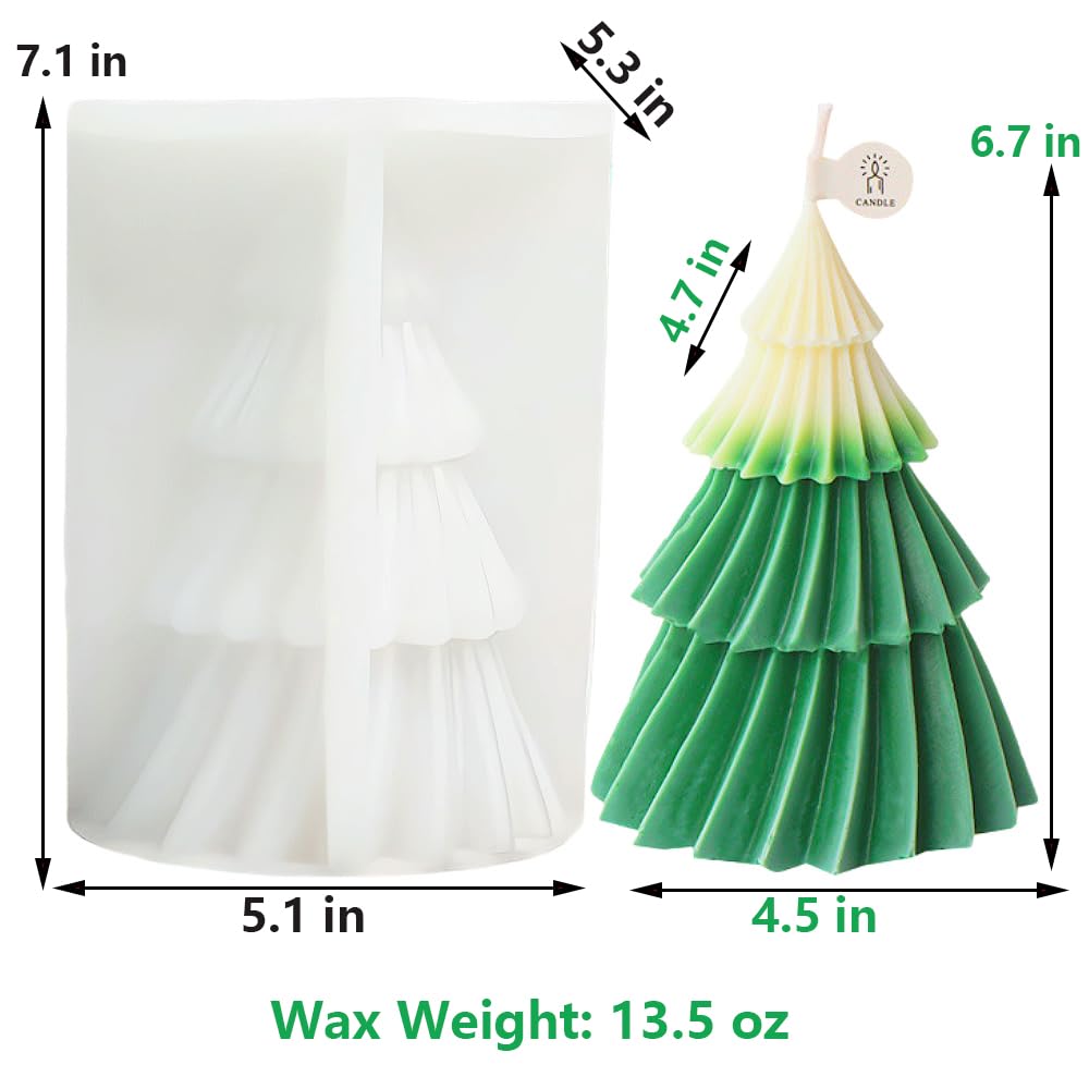 18 cm duża obrotowa choinka silikonowa forma do mydła woskowego żywica DIY