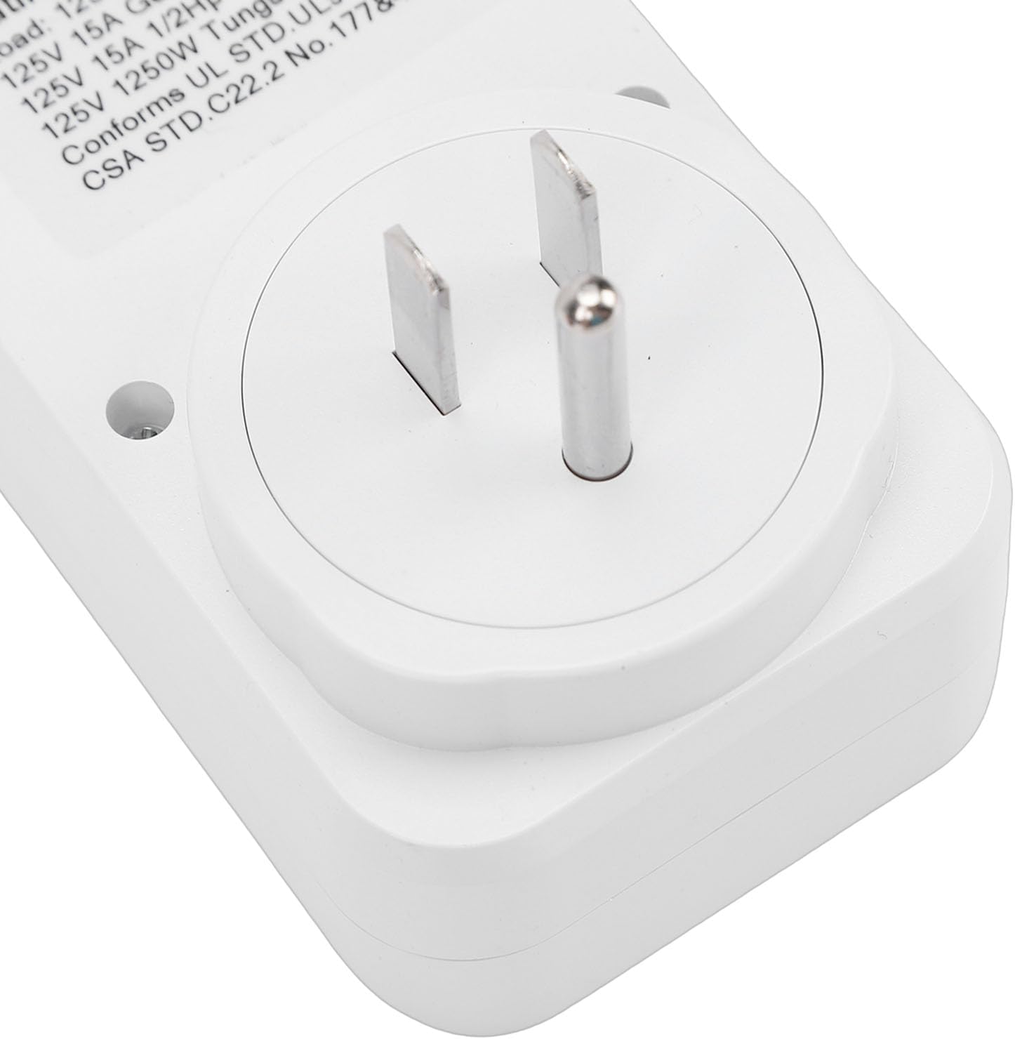 Mechanical Outlet Timer 15A 24 Hour Timer Plug in with 15 Minute Intervals for Lights Pumps Fans and Electronics (US Plug)