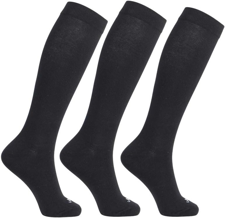 JAVIE Graduated Compression Socks (15-20mmHg) Cotton Sport Sock for Men & Women