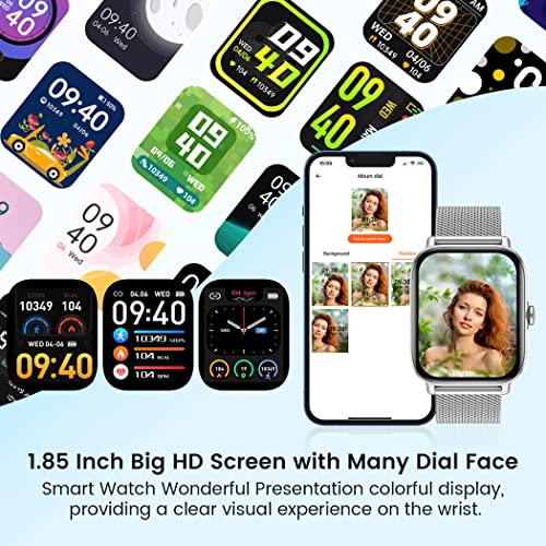 Canmixs Smart Watch For Android Phones Ios Waterproof Smart Watches For Women Men(Answer/Make Call) Sports Digital Watch Fitness Tracker Heart Rate Blood Oxygen Sleep Monitor Compatible Samsung Iphone #TOP4