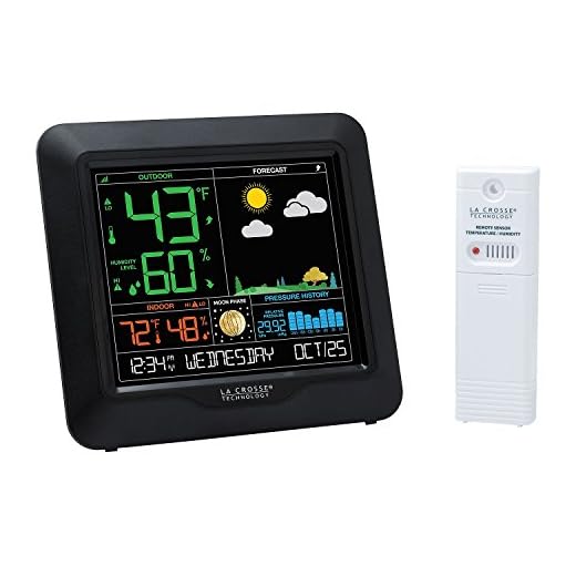 La Crosse Technology S84107-INT Color Forecast Station, Black
