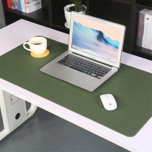 Tapis de souris cuir XXL LL-COEUR marron 650x300mm protège table bureau