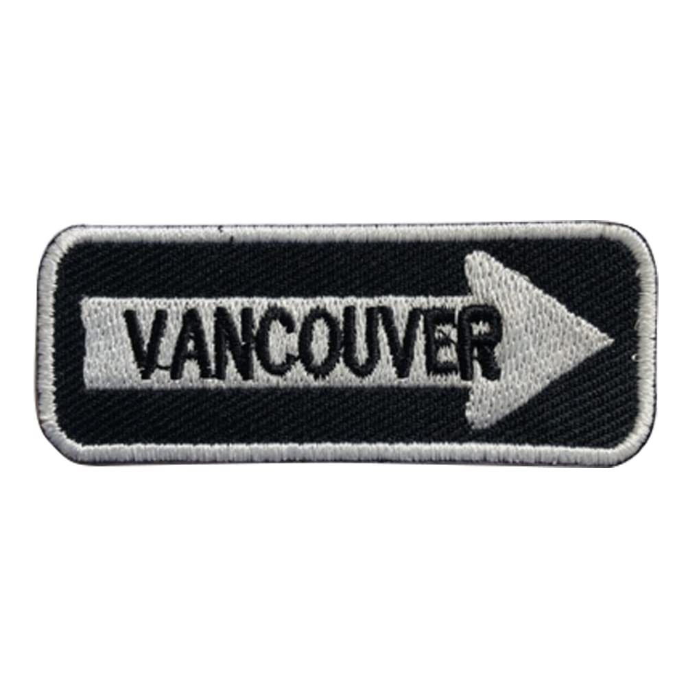 Écusson Brodé Vancouver BC Hollywood North Années 80 - 2.75 Pouces Rond - Neuf