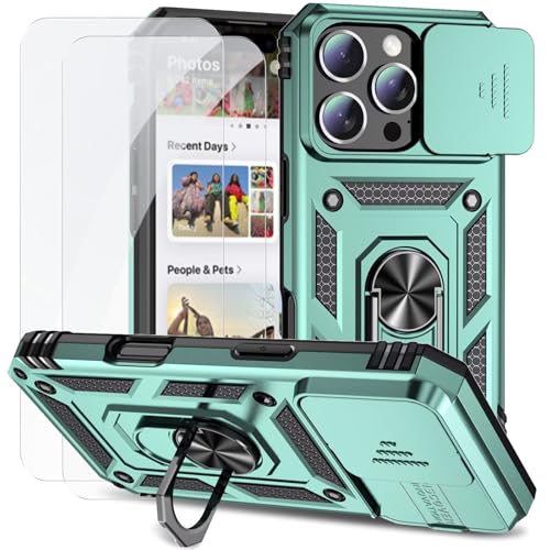 HAOFUGUI gѓdbP[XΉXiaomi Redmi Note 14 Pro 4G, t [2pbN] XN[veN^[, TPU+PC w\ ϏՌ y P[X, 360x] X^h@\ Jی h~dbP[X-O[