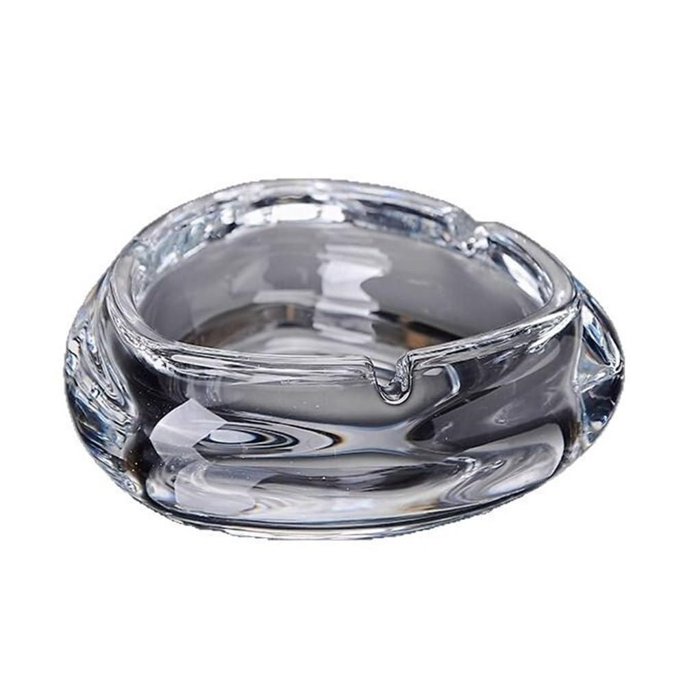 OWOHYG Desktop Smoking Ash Tray Glass Ashtray Hotel Home Living Room Office Transparent Ashtray Easy To Clean.M