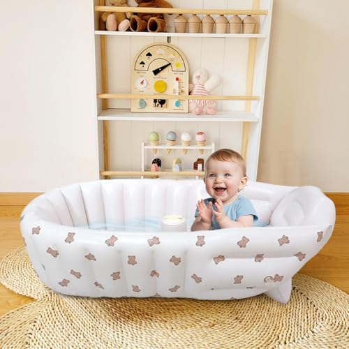 Bañera inflable plegable para ahorrar espacio en baños pequeños 5