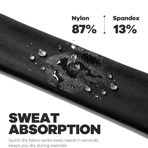 Image of Sweat Headbands for Men,6 Pack Workout Sports Hairband for Gym, Ideal for Fitness,Running,Cycling,Hike