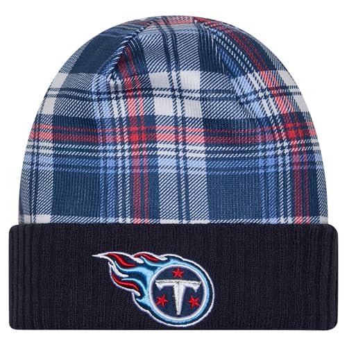 New Era Men's Navy Tennessee Titans Sideline Statement Cuffed Knit Hat