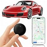 2-Pack GPS Tracker for Car –Android & iOS Compatible, No Monthly Fee, 1-Year Battery, Ideal for Scooter, Kids, Pets, Elderly, Located with Network-Assisted GPS, (Black-2PCS)