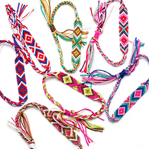 iShyan Woven Friendship Bracelets 20 Pcs Braided Bracelets Handmade Colorful Adjustable String Bracelets,1cm