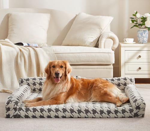 FURTIME Orthopedic Dog Beds Large Sized Dog, XL Washable Memory Foam Pet Couch Bed with Removable...