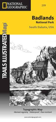 Preisvergleich Produktbild Badlands Nationalpark, SD: 1:55000