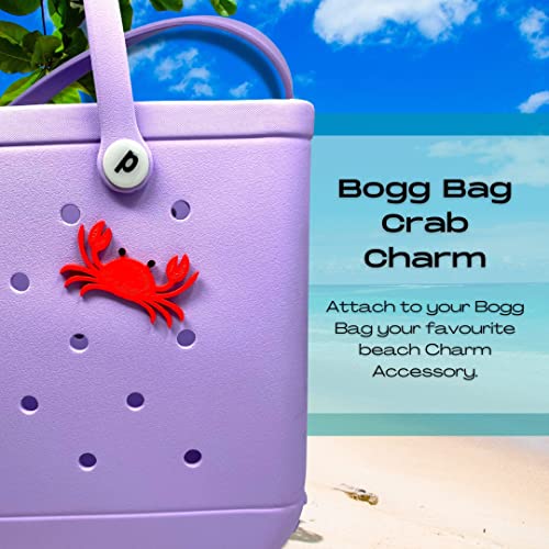 BOGLETS - Crab Charm Compatible with Bogg Bags, Simply Southern Totes, and Other Similar Beach Bags (Crab)…2