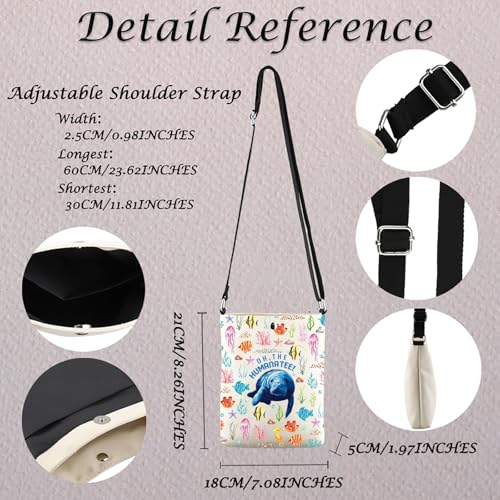 Funny Manatee Crossbody Bag Manatee Lover Bag Manatee Mom Gift Sea Cow Gift Sea Animal Gift2