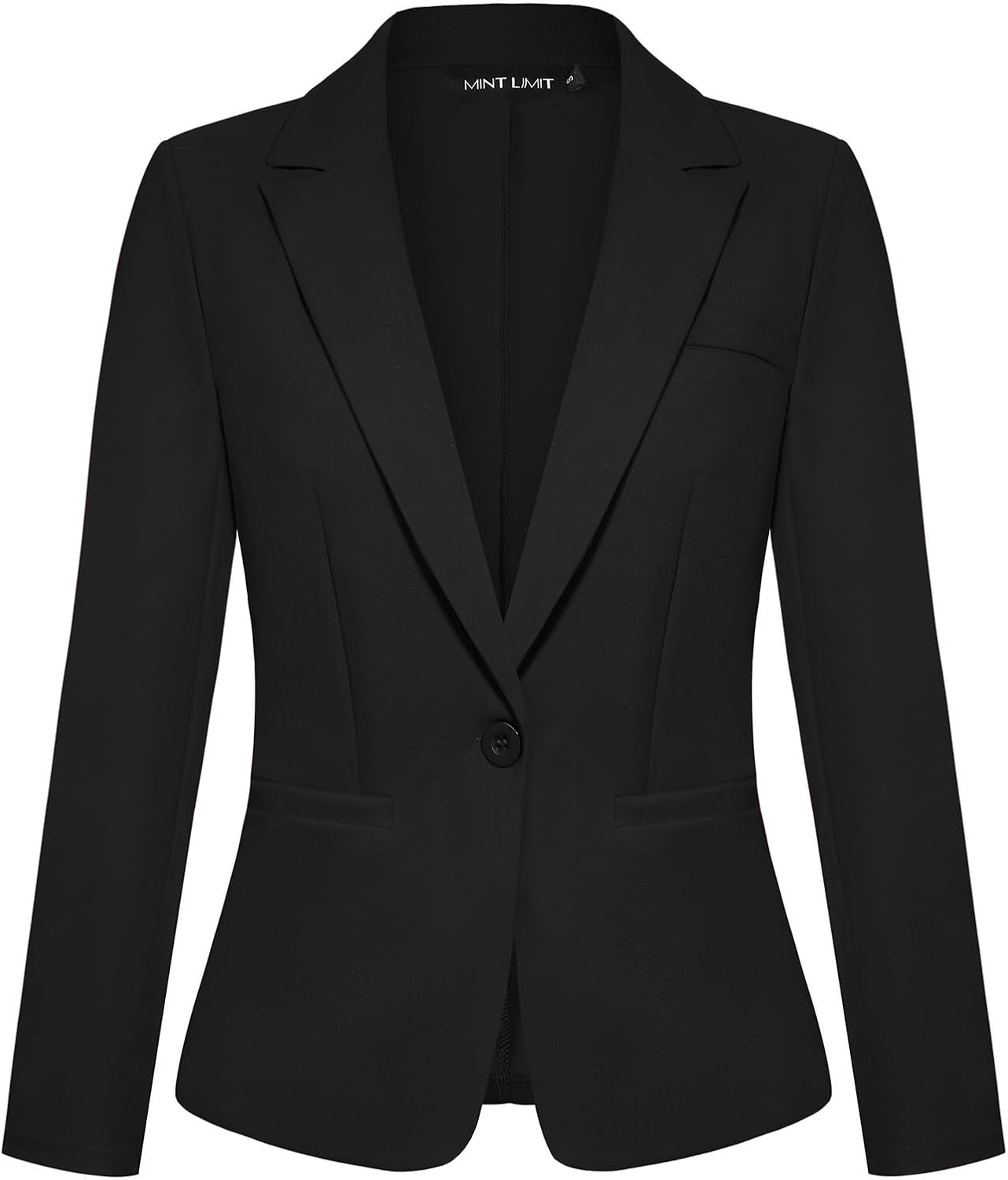 MINTLIMIT Long Sleeve Casual Blazer Button Front Work Office Lapel Collar Blazers Business Lightweight Jacket with Pockets