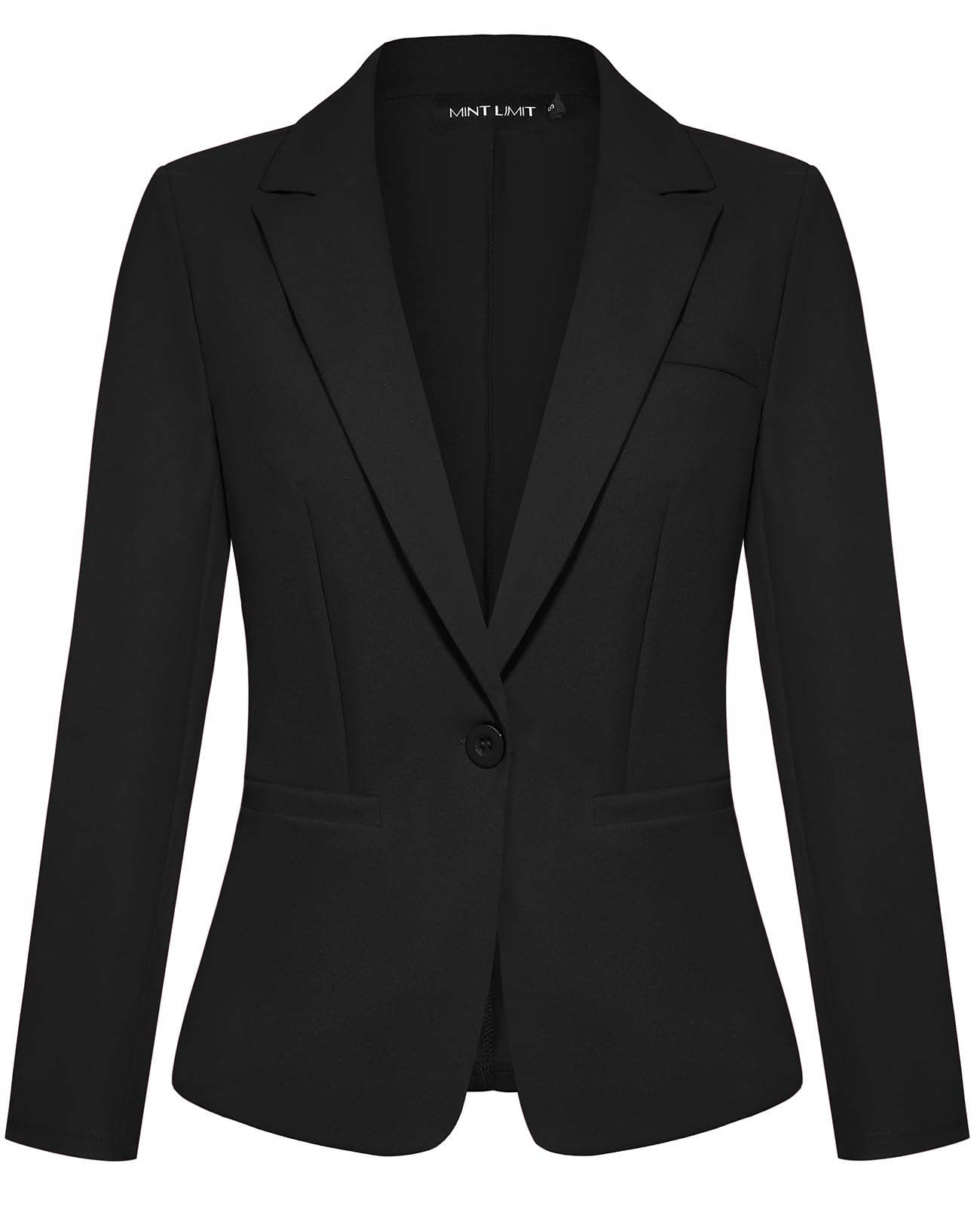 MINTLIMIT Long Sleeve Casual Blazer Button Front Work Office Lapel Collar Blazers Business Lightweight Jacket with Pockets