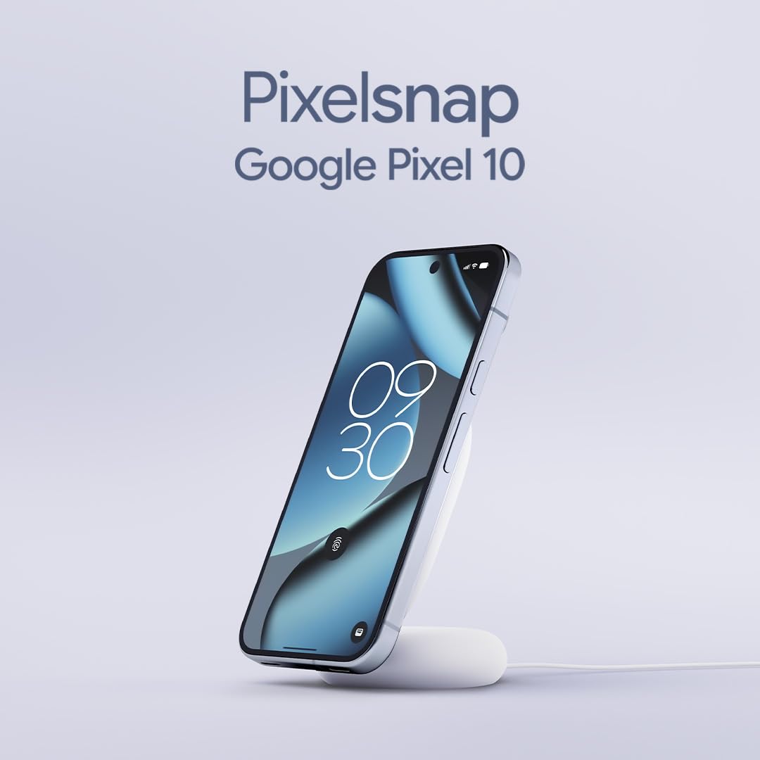 Google Cargador Pixelsnap con Soporte: Cargador inalámbrico Qi2 de 25 W y Soporte (Creado por Google)