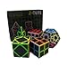 Pacchetto Puzzle EasyCame Speed ​​Cube | Cubo Pyraminx Cubo 2X2 3X3, set Cubo senza adesivo in carbonio Cubo di Megaminx Firbe | Collezione di 5 cubi di cubi | Puzzle Toys Rompicapo Regali di (5 in 1)