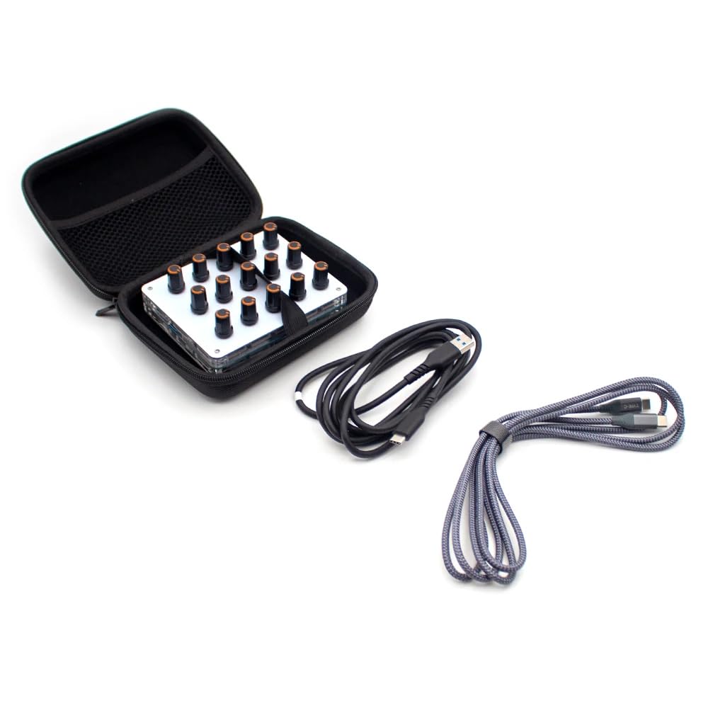 Controlador MIDI CC de 15 Perillas con Mapeo Personalizable, Control DAW USB-C para Producción Musical