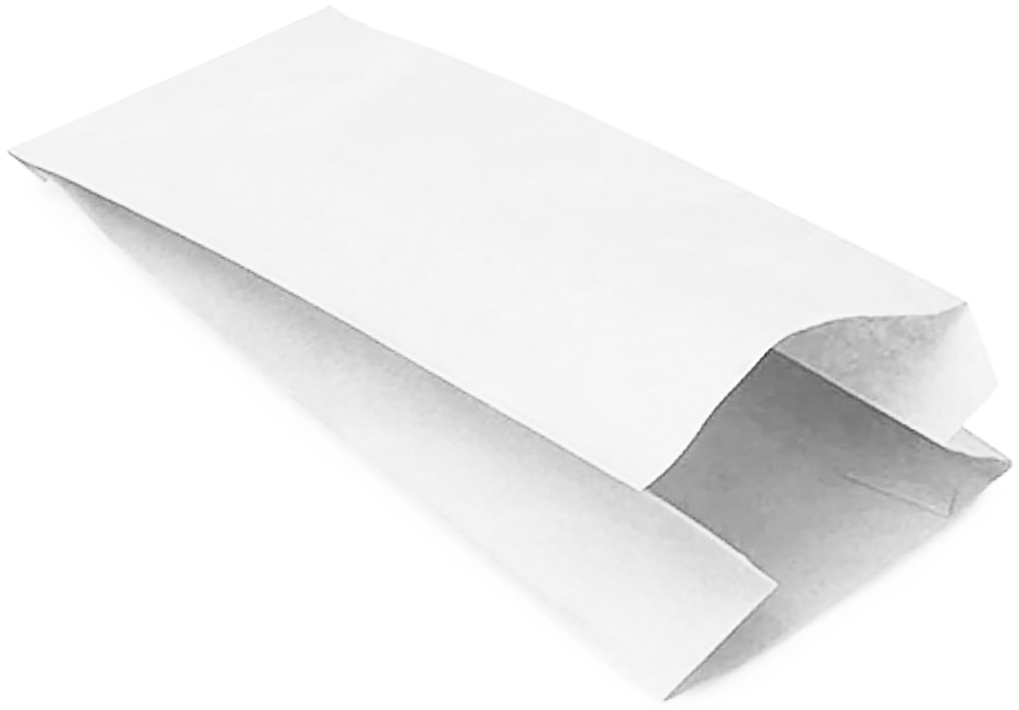 FOCCIUP 100 Sacchetti Regalo In Carta Kraft Bianca – 10x15 Cm, Piccoli Sacchetti Piatti Per Feste E Bomboniere