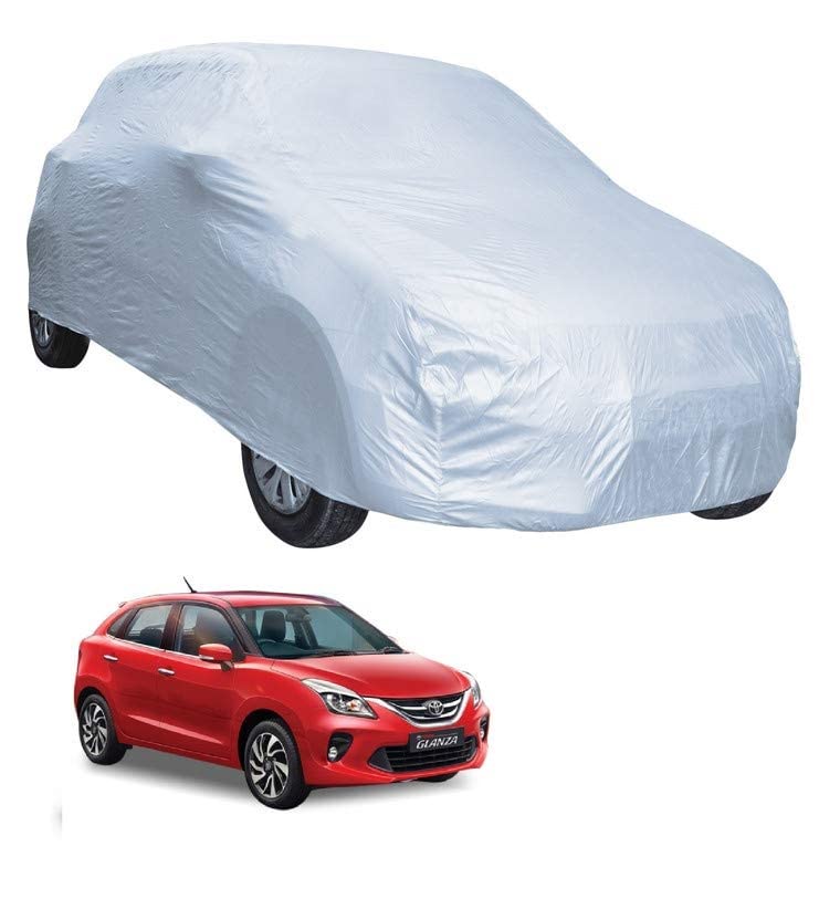 Image of Auto Hub Car Cover Compatible with Glanza with Weather Proof, Triple Stitched, Glanza Car Cover- Plain Silver