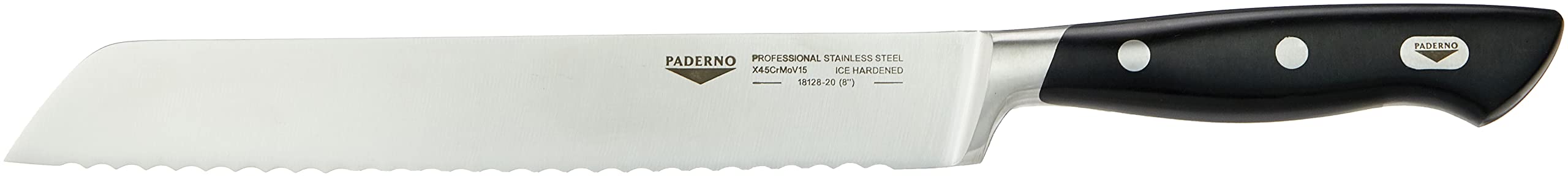 Paderno 18128-20 Coltello Pane, Lama Forgiata, 20 cm