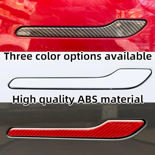 Image of Fit for Tesla Model 3 and Model Y 2017-2024 Door Handle Decoration Cover,for Car Door Handle Sills Protection Wrap Accessories 4Pcs (White)