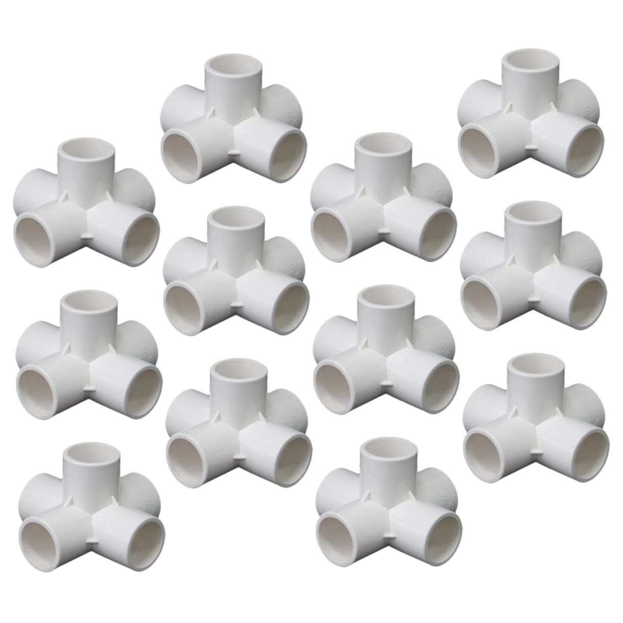 KICHOUSE 12pcs Five-way Water Pipe Joint Pipe Connector -way Connector Tee Pipe Fittings Outlet Tee Tent Connector 5 Way Pvc Pipe Joint Pipe Joints Rope Furniture Fittings White
