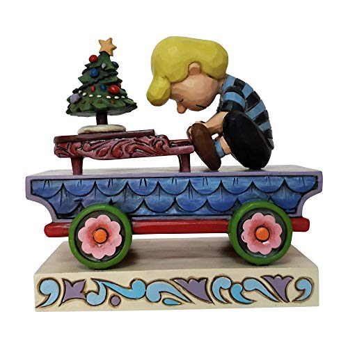 Enesco Peanuts by Jim Shore Schroeder Christmas Concerto Train Car Figurine, 3.75 Inch, Multicolor