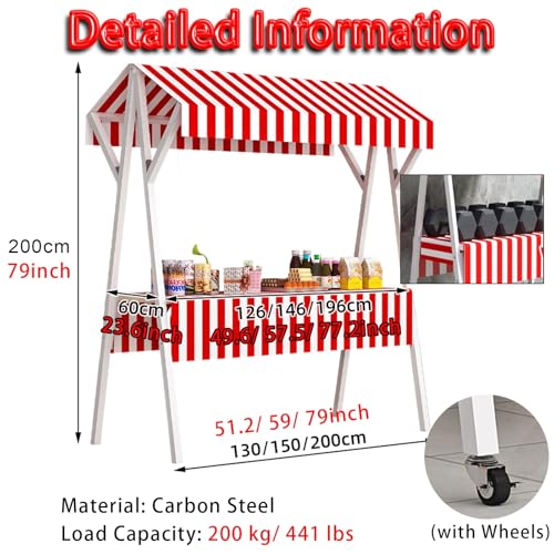 Chariot de rue pliable pour simplifier la vente mobile de café et gâteaux