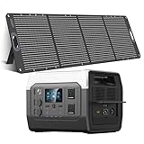 Ctolity Portable Power Station 1600W with 200W Solar Panel - 1024Wh Solar Generator LFP Battery 1000W AC Output Fast Charge for RV Camping...