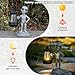 TB TIBAG Alien Garden Outdoor Statue, Alien Stand on The Moon with Solar Light for Outdoor Decoration, Alien Garden Figurine & Statue for Front Porch Patio Yard Lawn Decor, Alien Gifts for Women Man