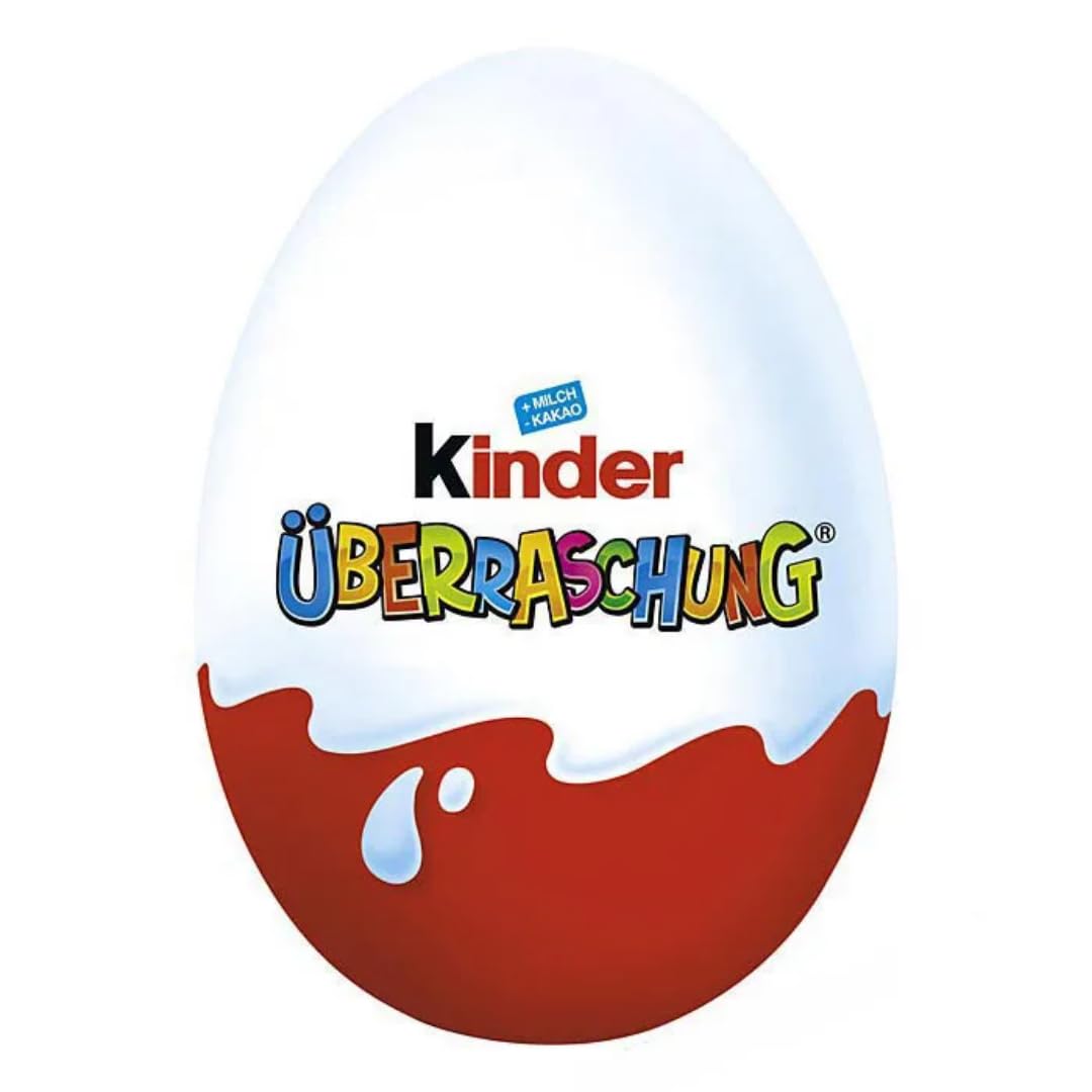 Kinder Schokoeier Überraschung Classic, Vorratspack, 20 Gramm x 72 Stück mit Pufai Grocery