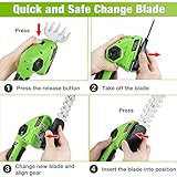 WORKPRO 2 in 1 7.2V Cordless Hedge Trimmer & Grass Shear with Lithium-Ion Battery, Handheld Hedge Cutter with 2 Blades, Grass Trimmer with 180° Rotatable Handle, Ideal for Shrub, Garden, Lawn - Image 7