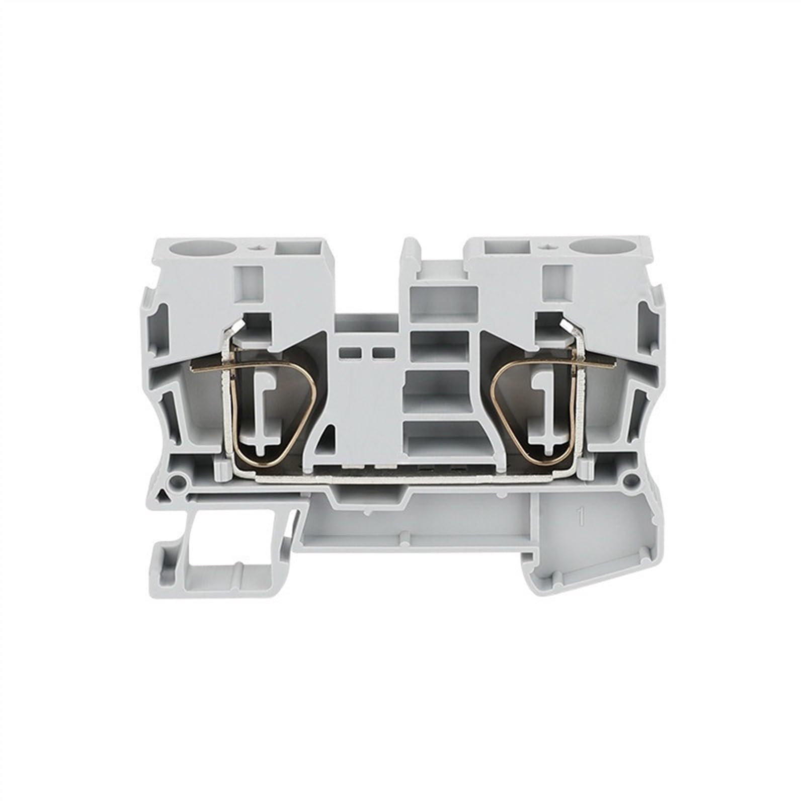 Terminale elettrico ST10 10 pezzi a molla con gabbia da 10 mm2 cablaggio passante Pull connettore cavo ST 10 morsettiera su guida Din(Grey)