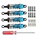 Rchobbytop 4PCS/Set Aluminum Shock Absorbers Assembled Damper Replacement A949-55 for WLtoys 1/18 RC Car A949 A959 A969 A979 K929 A959-B A969-B A979-B K929-B, Light Blue