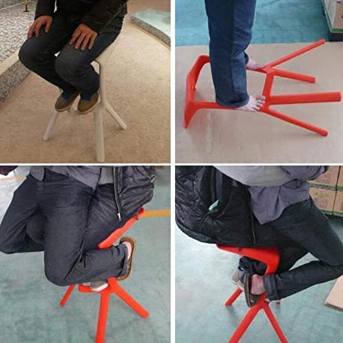 Tabouret de comptoir en plastique injecté haute résistance avec dossier bas - 5
