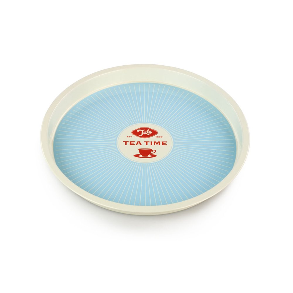Tala Originals Round Star Burst Tea Tray, Blue