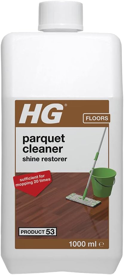 HG Parquet Cleaner shine restorer, Product 53, Concentrated Mopping Wooden Floor Gloss & Shine Restorer with Fresh Scent - 1 Litre (467100106)